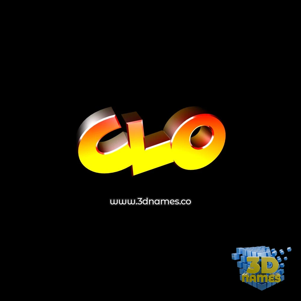 clo in Black Background style - 3D name wallpaper