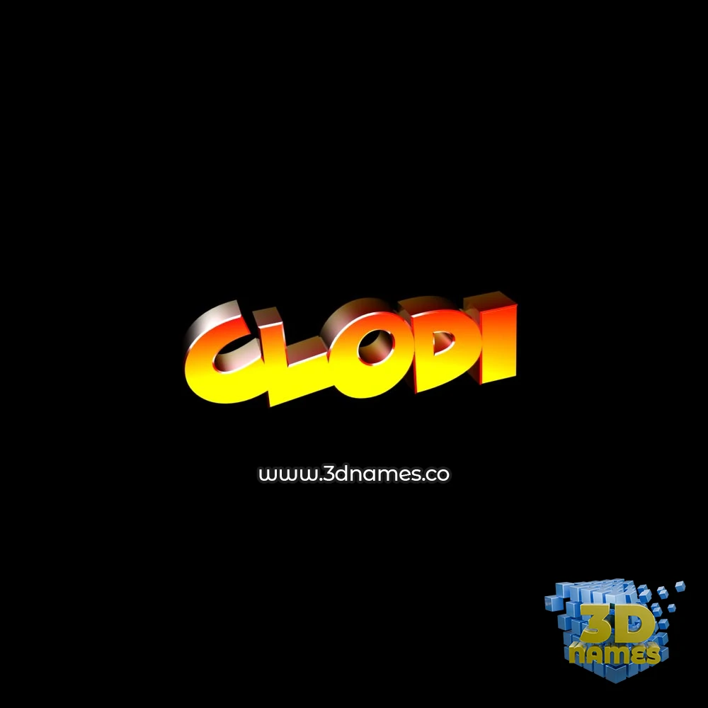 clodi in Black Background style - 3D name wallpaper