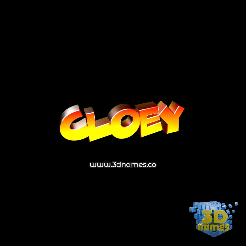 cloey in Black Background style - 3D name wallpaper