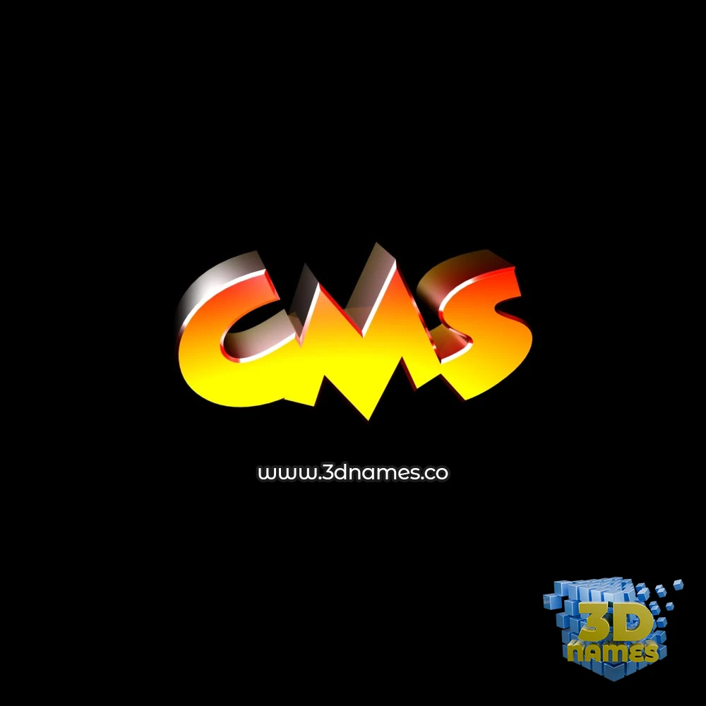 cms in Black Background style - 3D name wallpaper