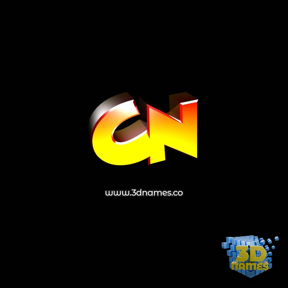 cn in Black Background style - 3D name wallpaper