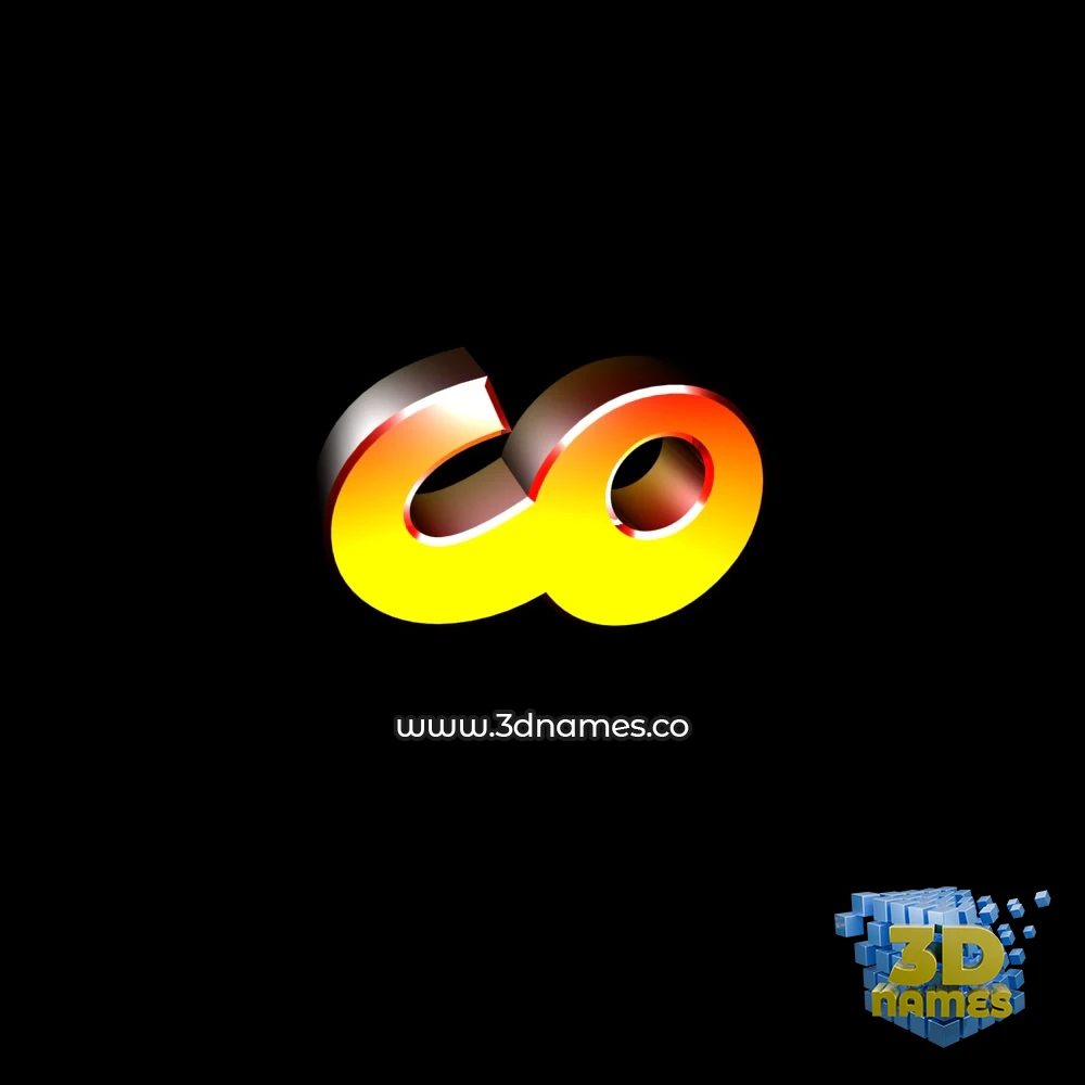 co in Black Background style - 3D name wallpaper