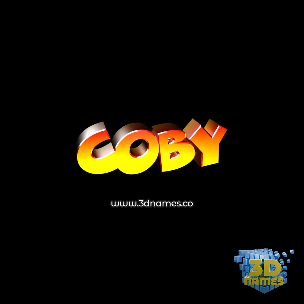 coby in Black Background style - 3D name wallpaper
