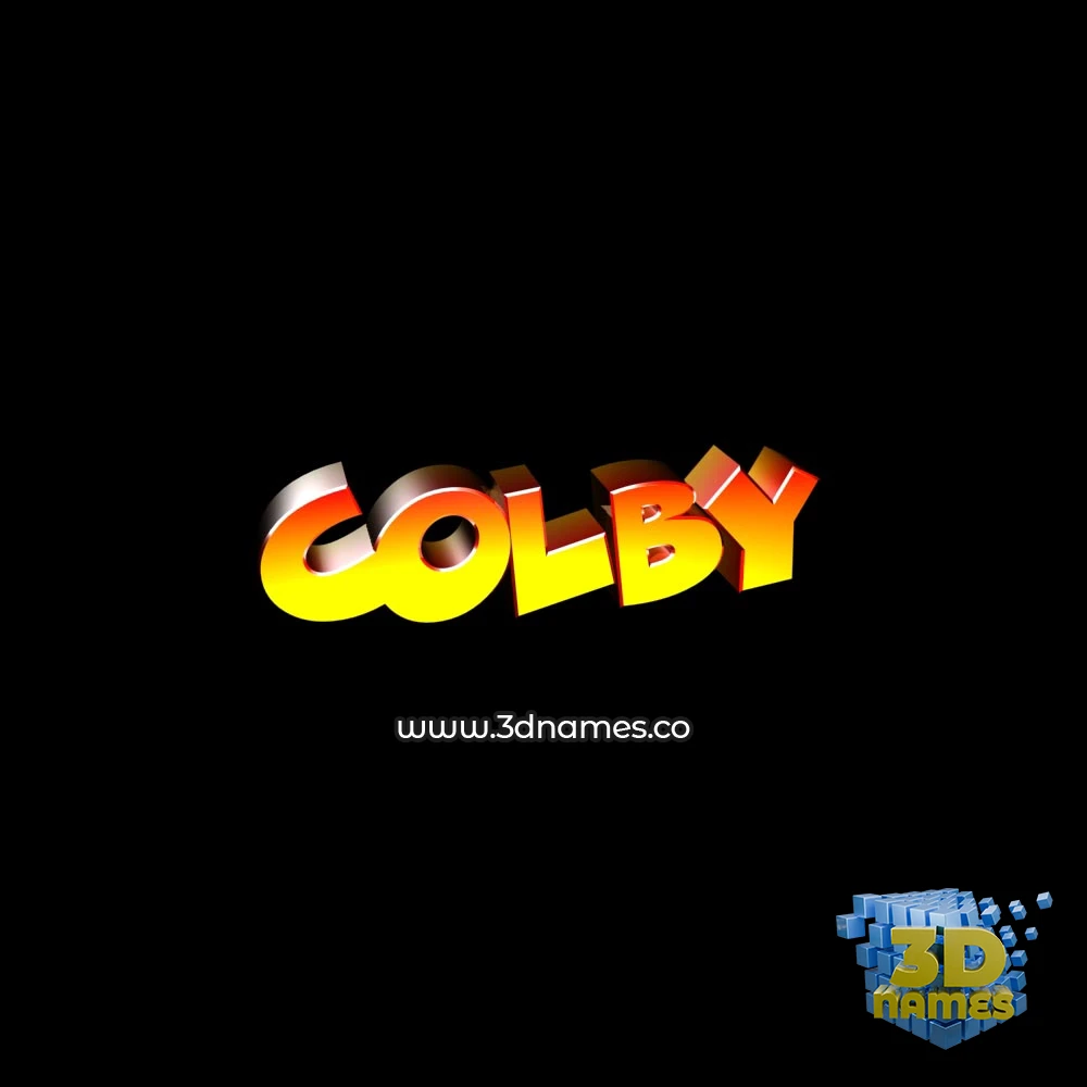 colby in Black Background style - 3D name wallpaper