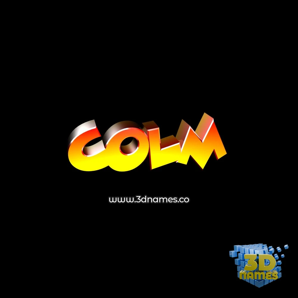 colm in Black Background style - 3D name wallpaper
