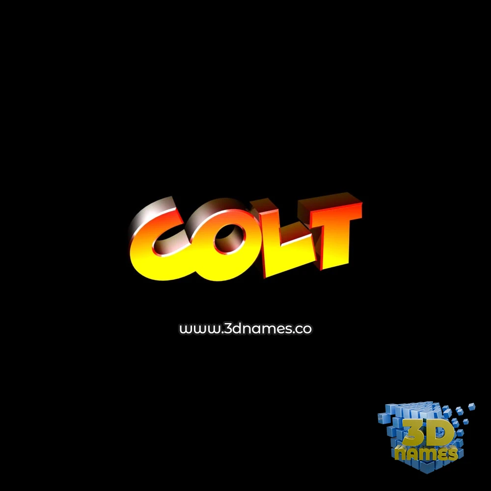colt in Black Background style - 3D name wallpaper