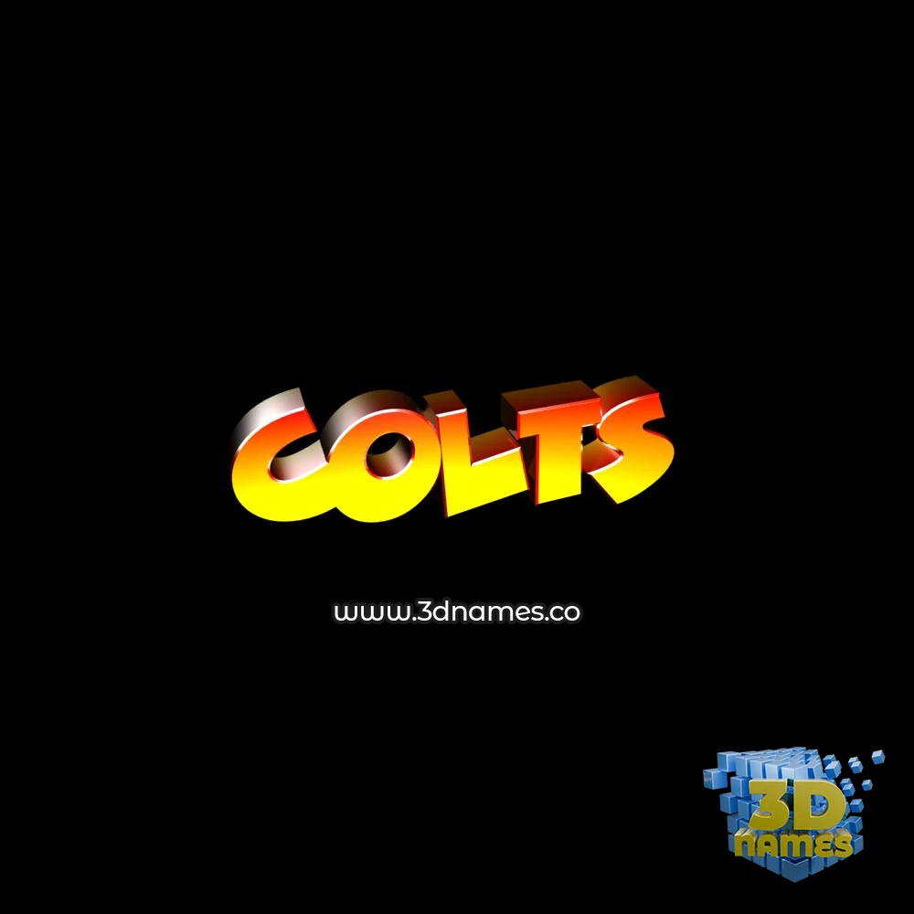 colts in Black Background style - 3D name wallpaper