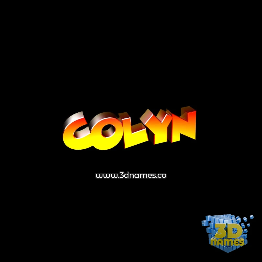 colyn in Black Background style - 3D name wallpaper