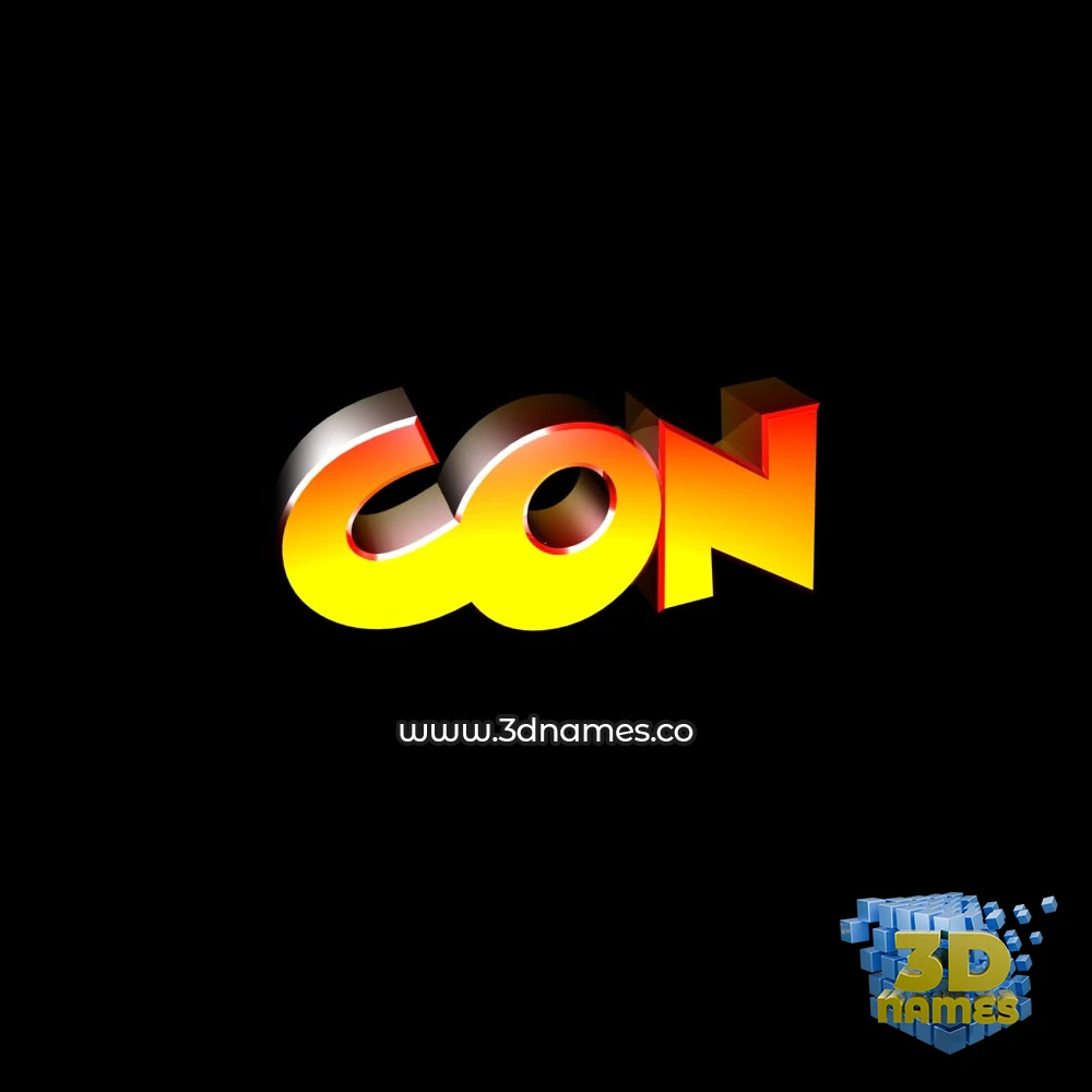 con in Black Background style - 3D name wallpaper