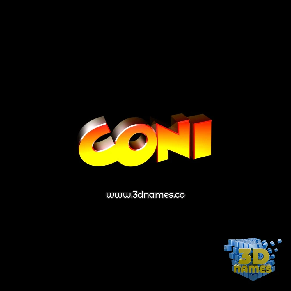 coni in Black Background style - 3D name wallpaper