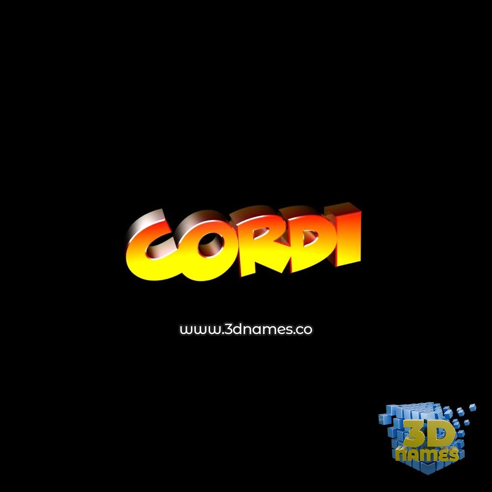 cordi in Black Background style - 3D name wallpaper