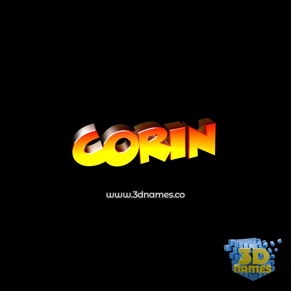 corin in Black Background style - 3D name wallpaper