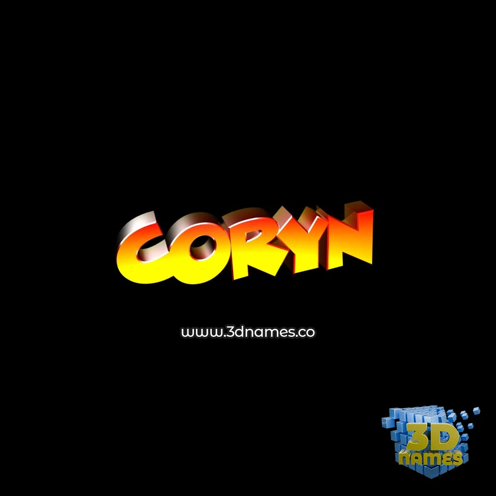 coryn in Black Background style - 3D name wallpaper