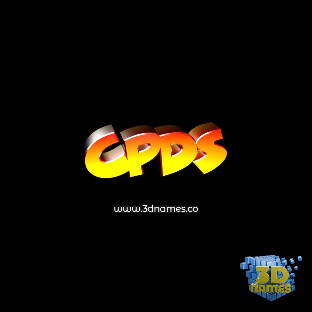 cpds in Black Background style - 3D name wallpaper