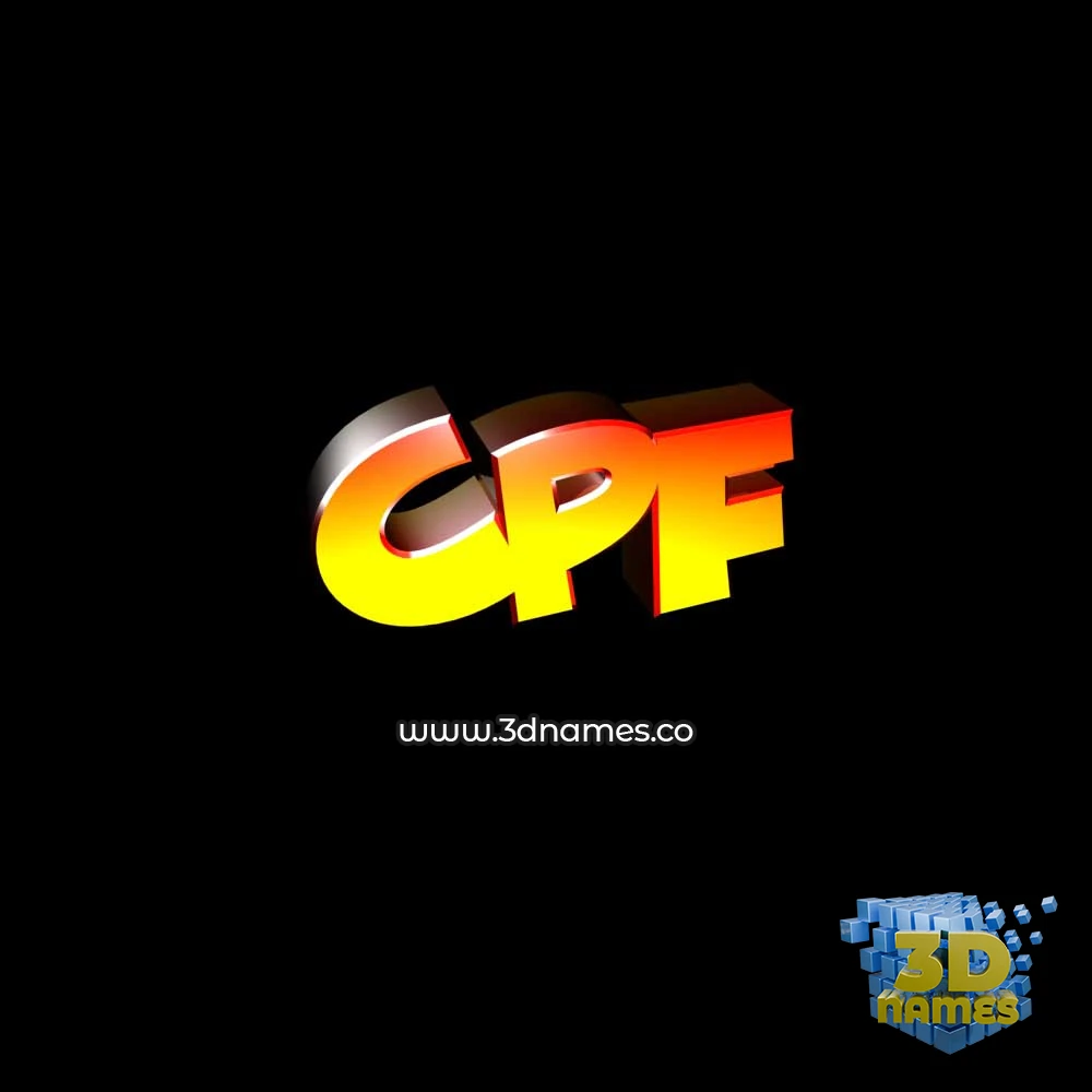 cpf in Black Background style - 3D name wallpaper