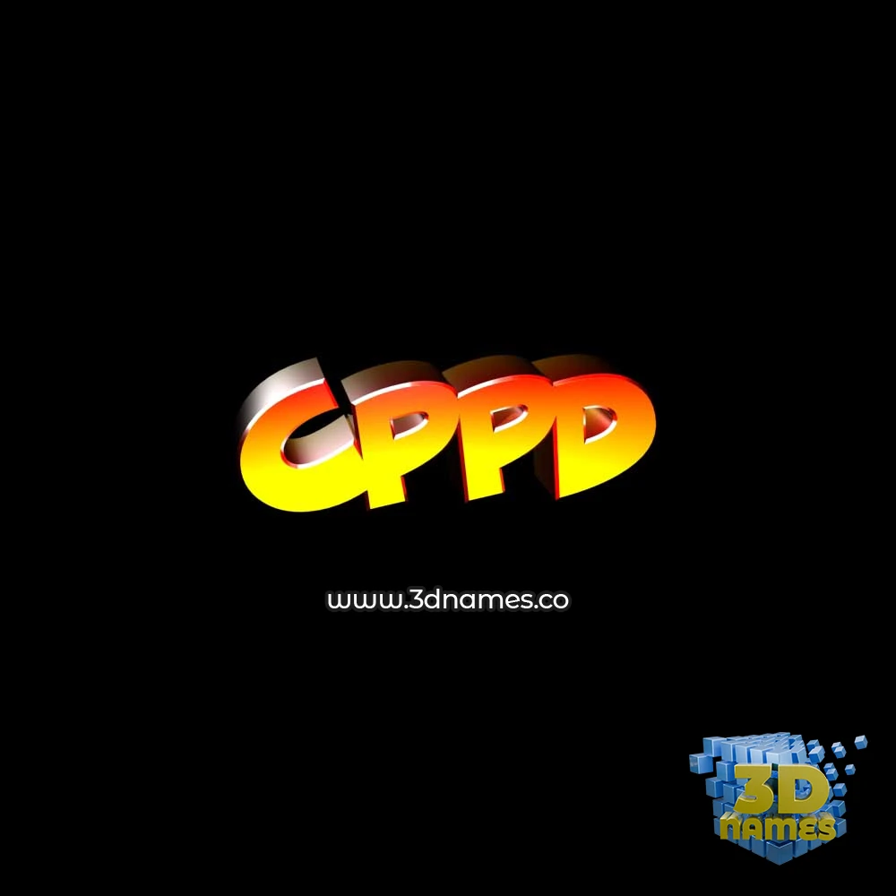 cppd in Black Background style - 3D name wallpaper
