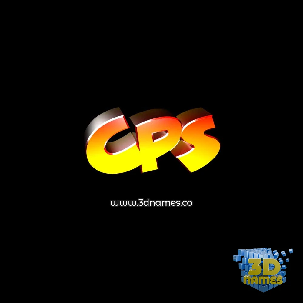 cps in Black Background style - 3D name wallpaper