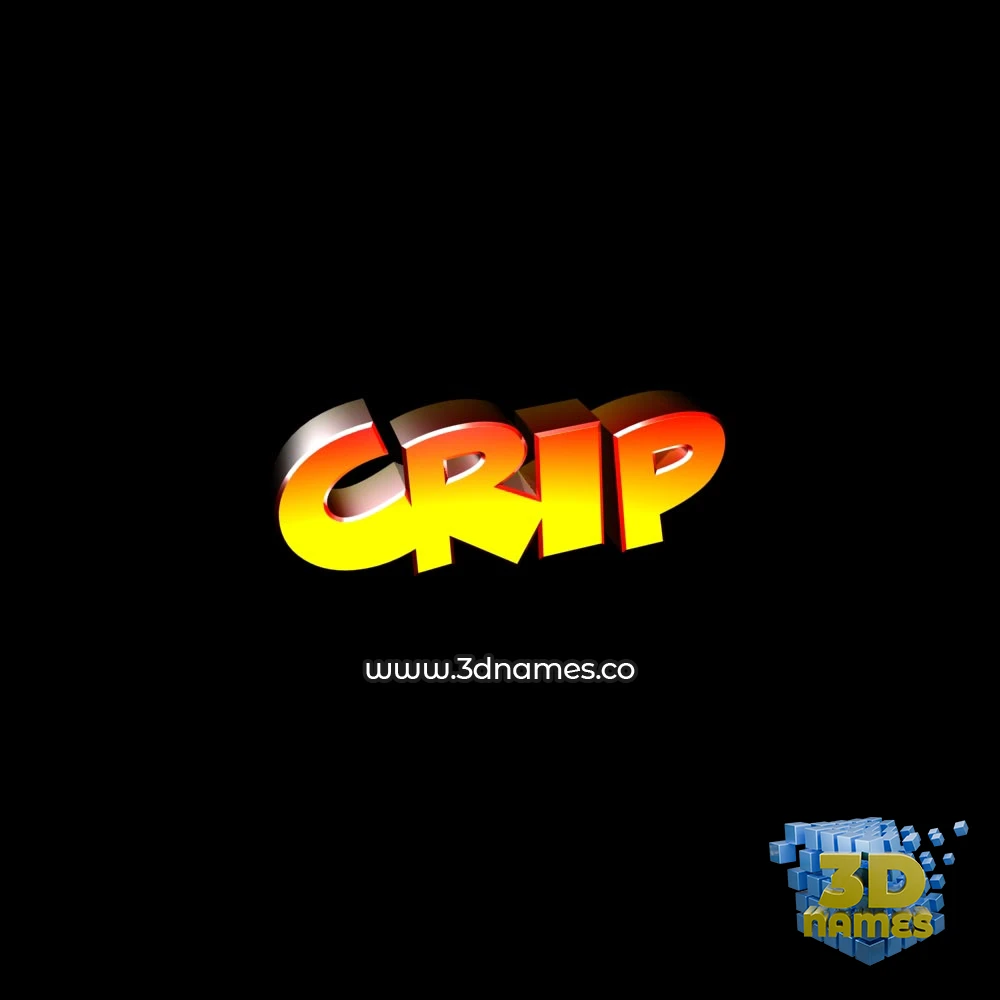 crip in Black Background style - 3D name wallpaper