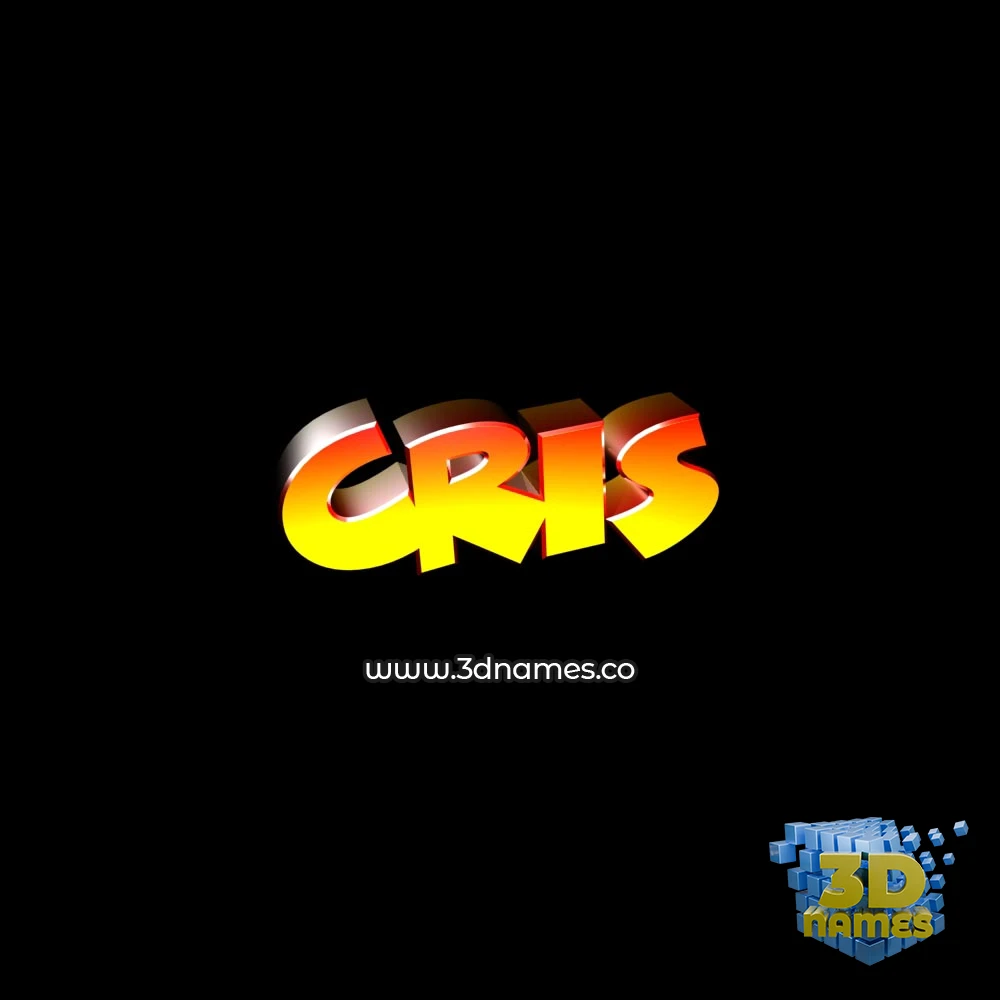 cris in Black Background style - 3D name wallpaper