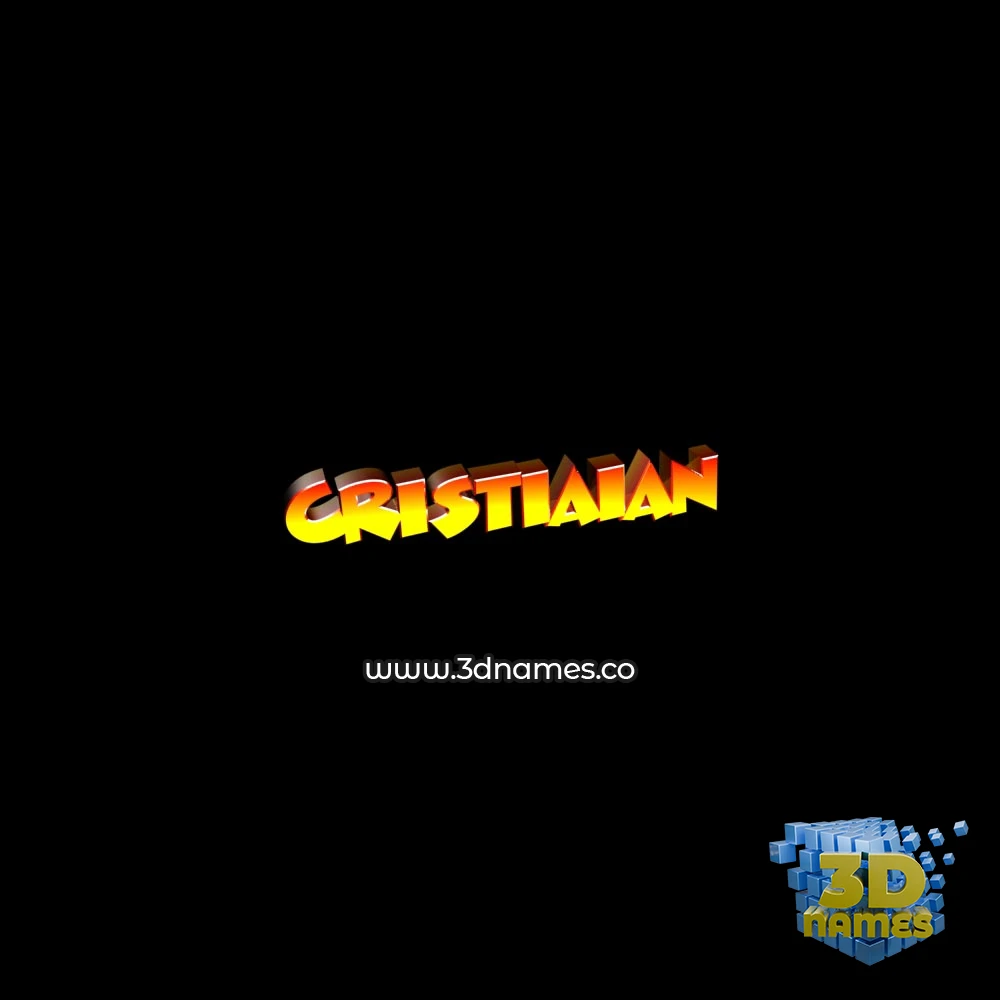 cristiaian in Black Background style - 3D name wallpaper