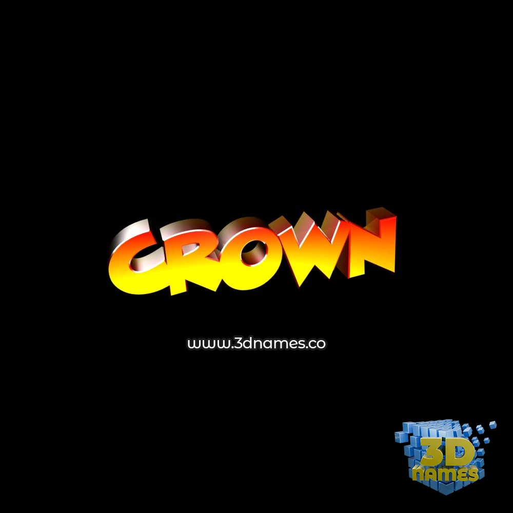 crown in Black Background style - 3D name wallpaper