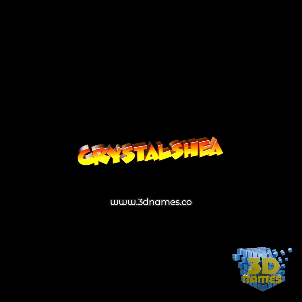 crystalshea in Black Background style - 3D name wallpaper