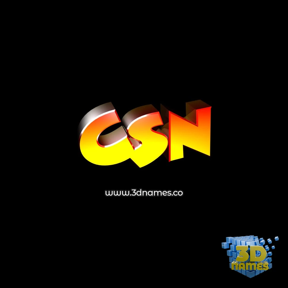 csn in Black Background style - 3D name wallpaper