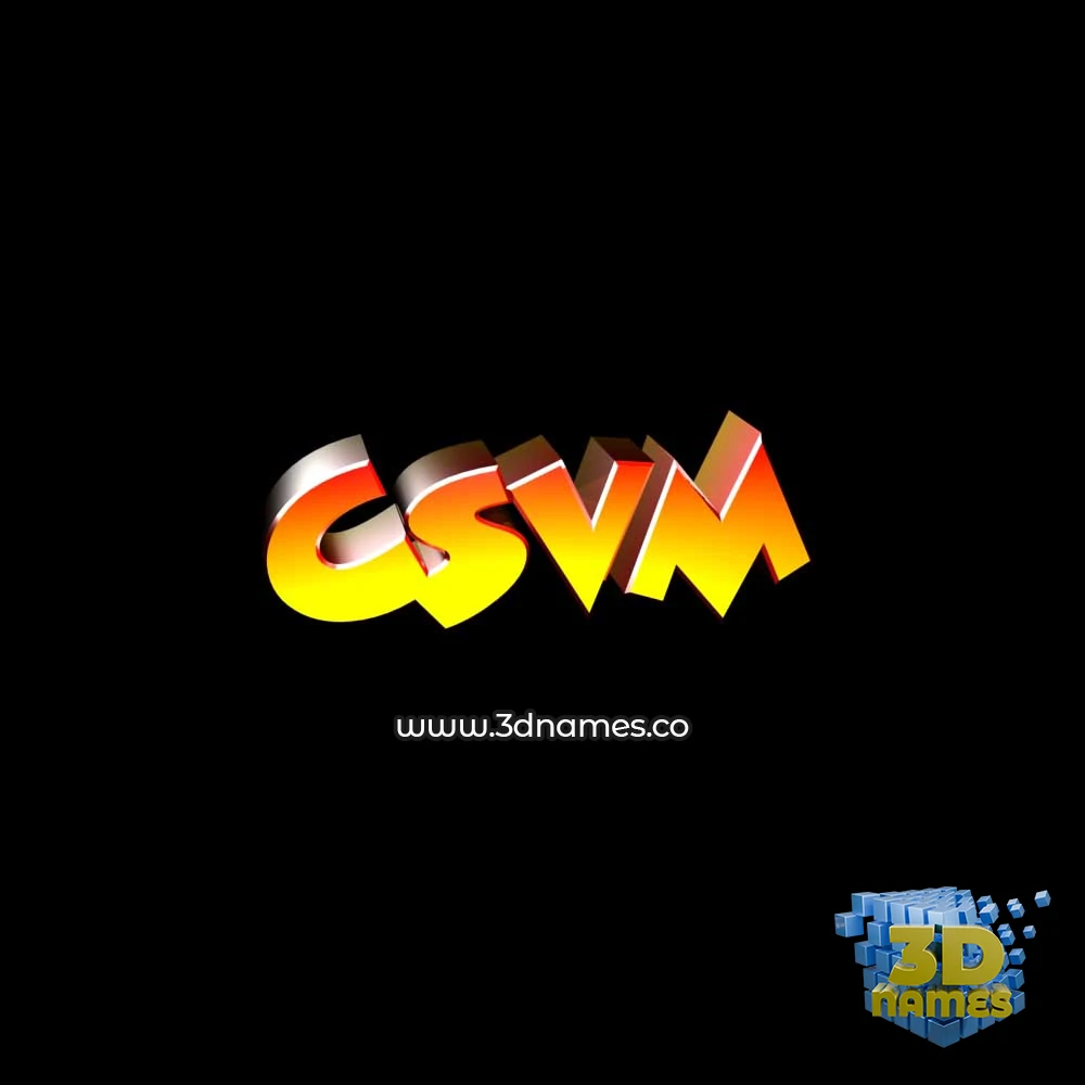 csvm in Black Background style - 3D name wallpaper