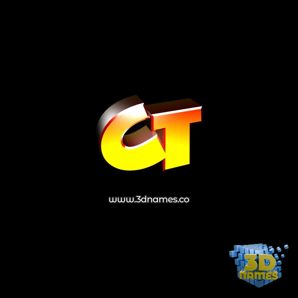 ct in Black Background style - 3D name wallpaper