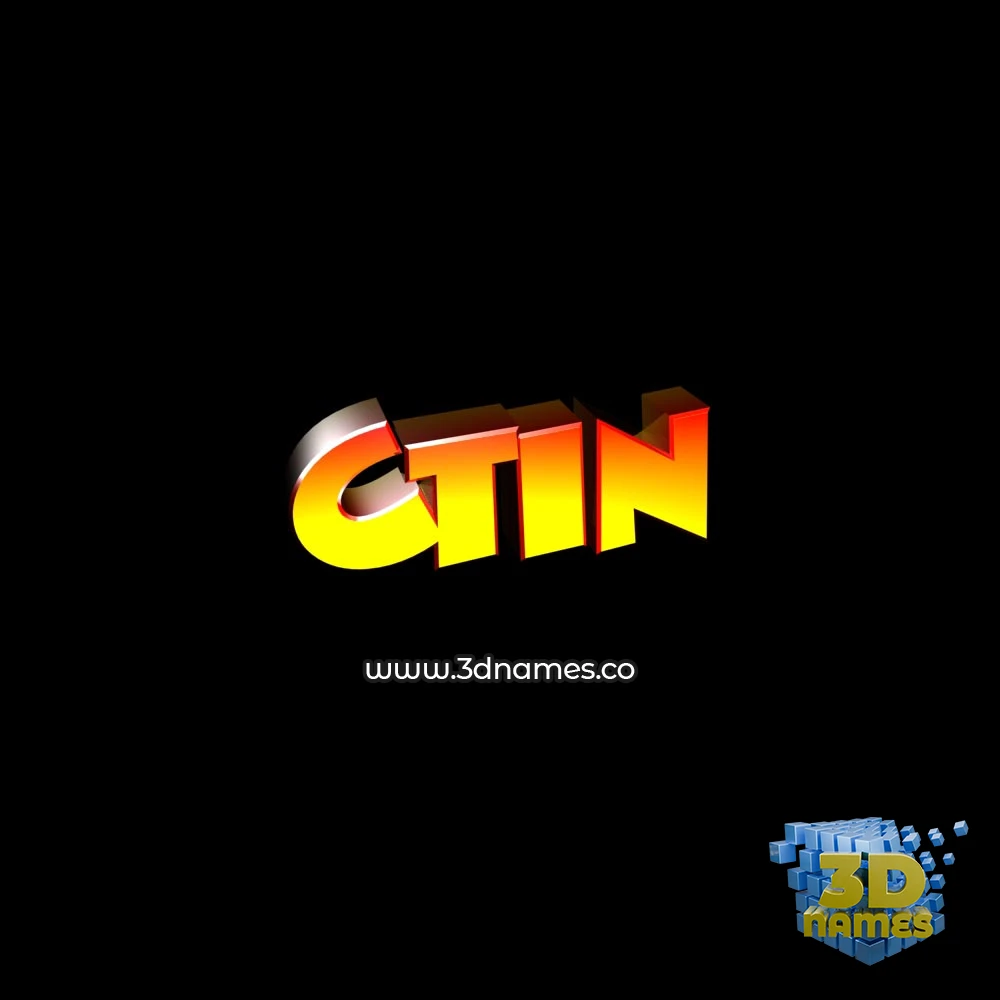 ctin in Black Background style - 3D name wallpaper