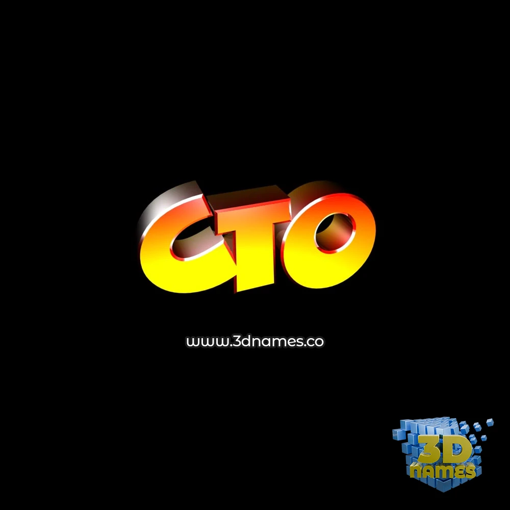 cto in Black Background style - 3D name wallpaper