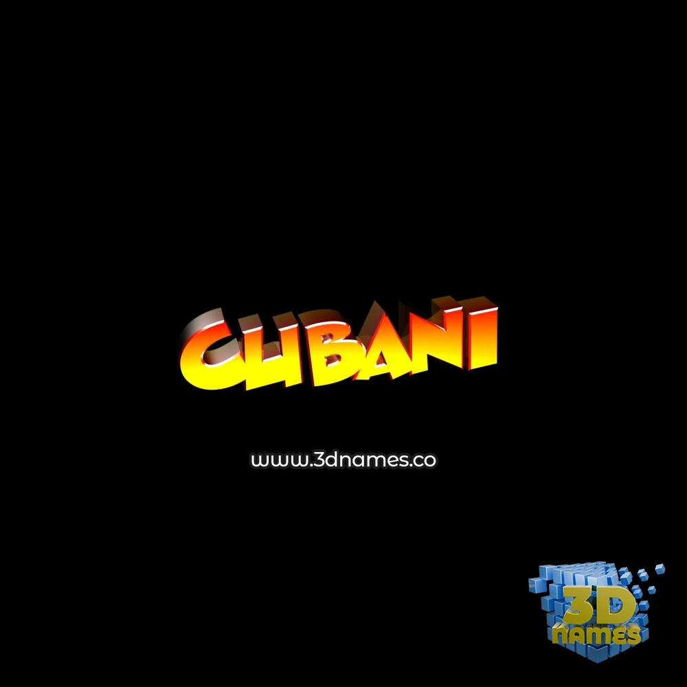 cubani in Black Background style - 3D name wallpaper