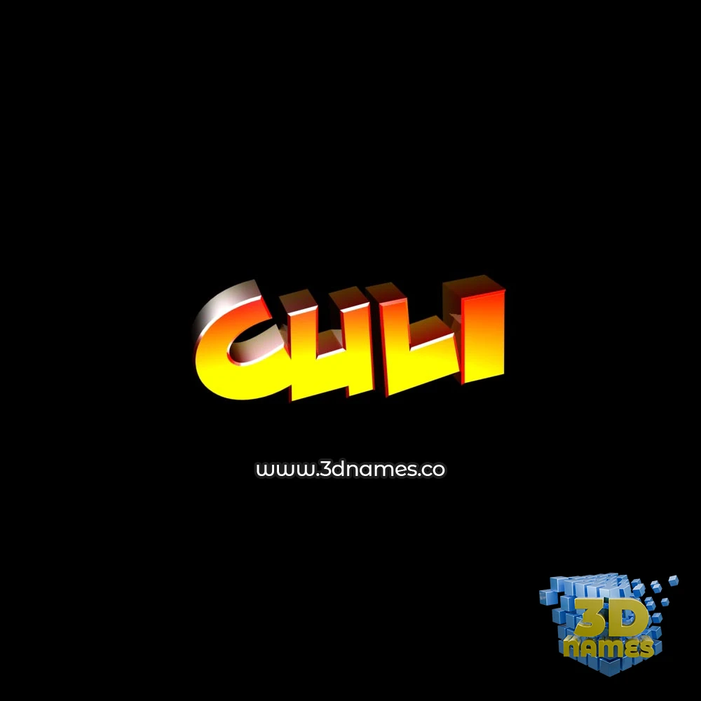 culi in Black Background style - 3D name wallpaper