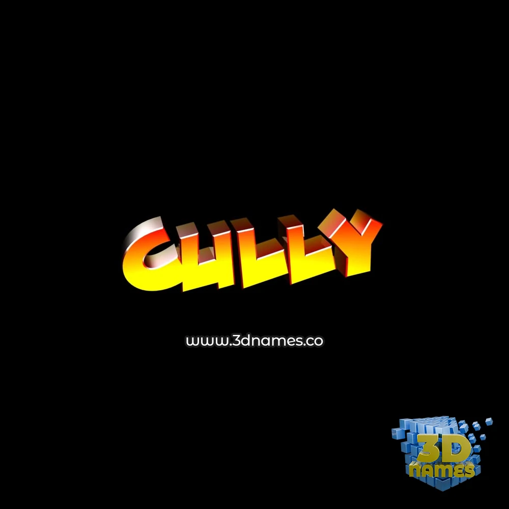 cully in Black Background style - 3D name wallpaper