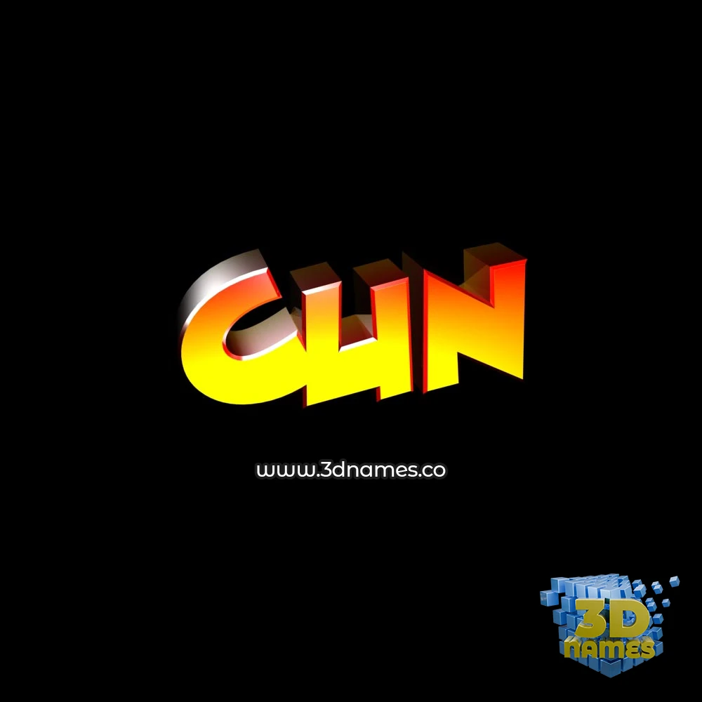 cun in Black Background style - 3D name wallpaper