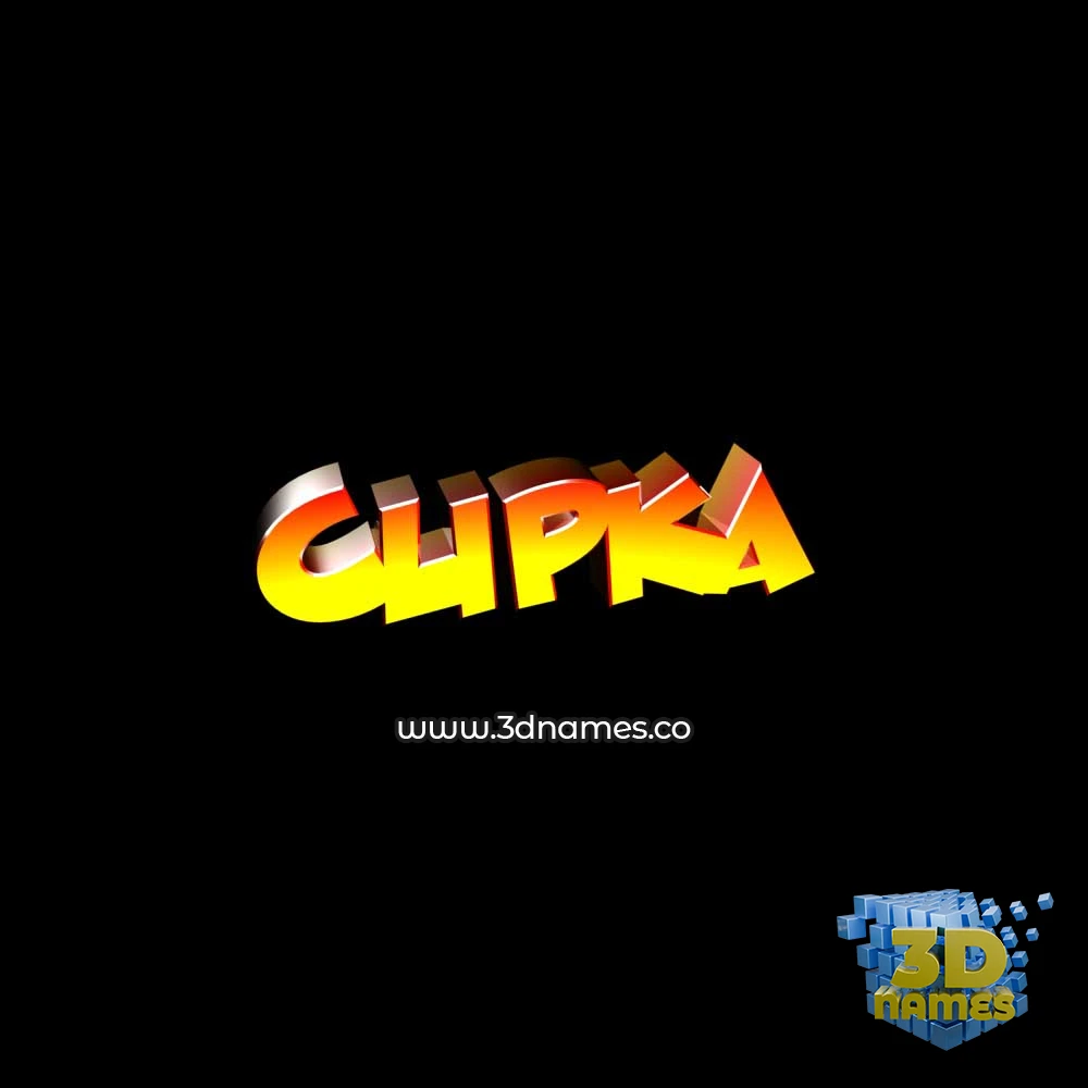 cupka in Black Background style - 3D name wallpaper