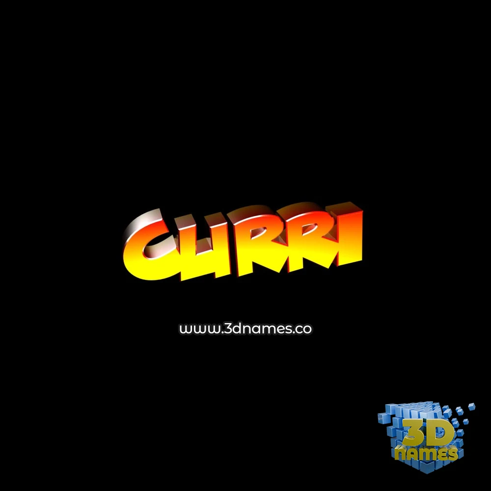curri in Black Background style - 3D name wallpaper