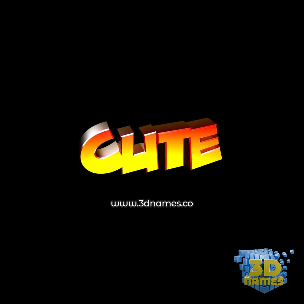cute in Black Background style - 3D name wallpaper