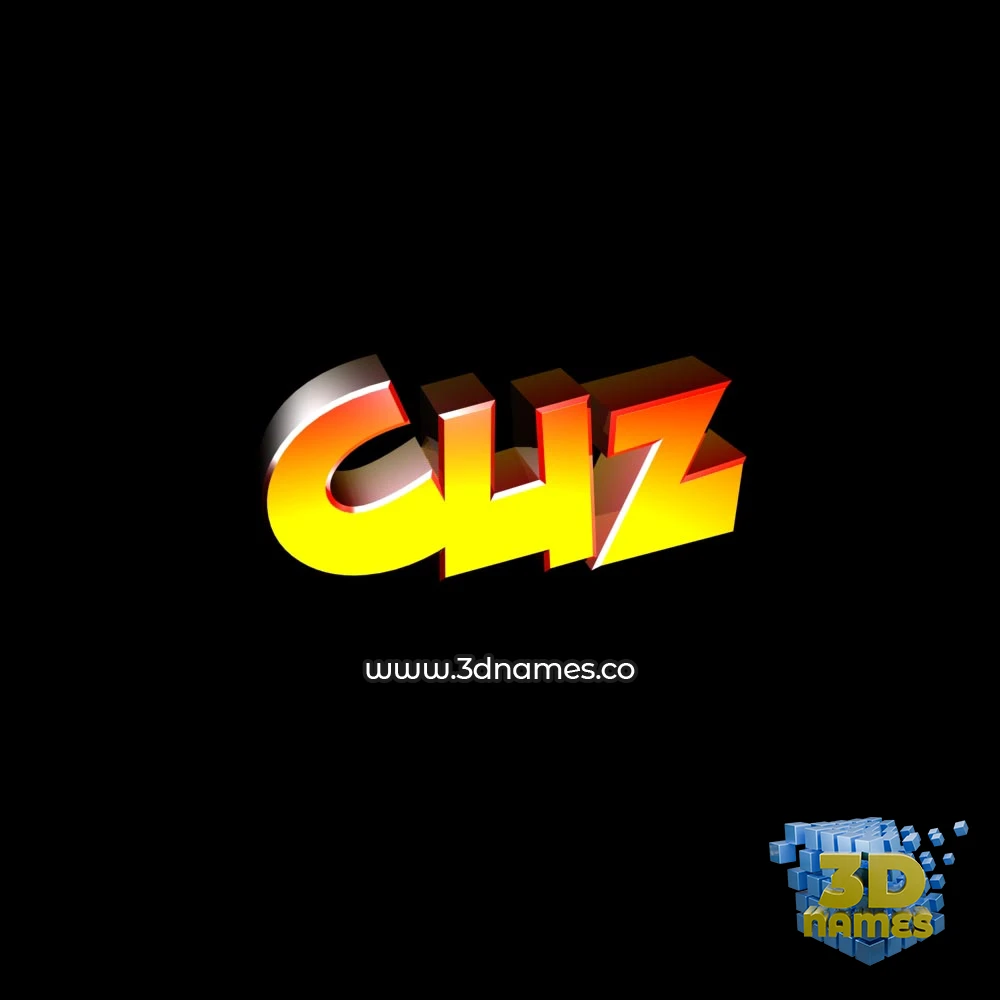 cuz in Black Background style - 3D name wallpaper
