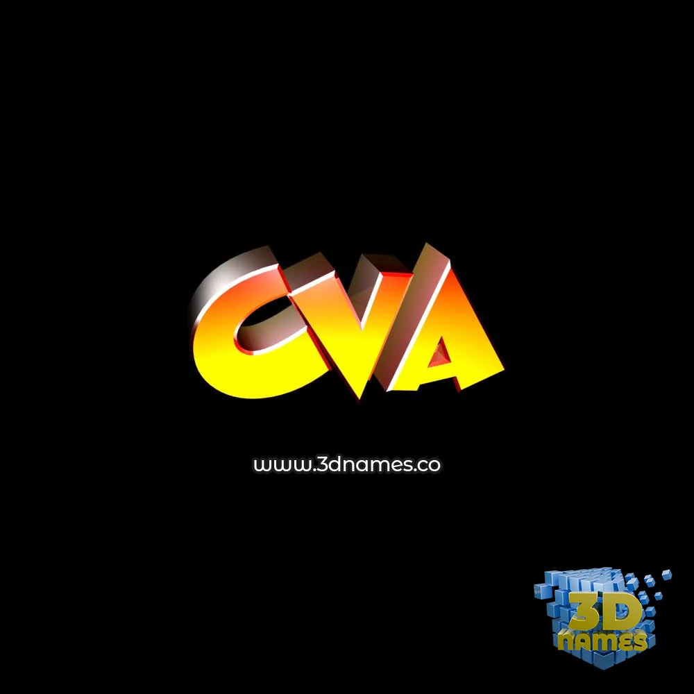 cva in Black Background style - 3D name wallpaper