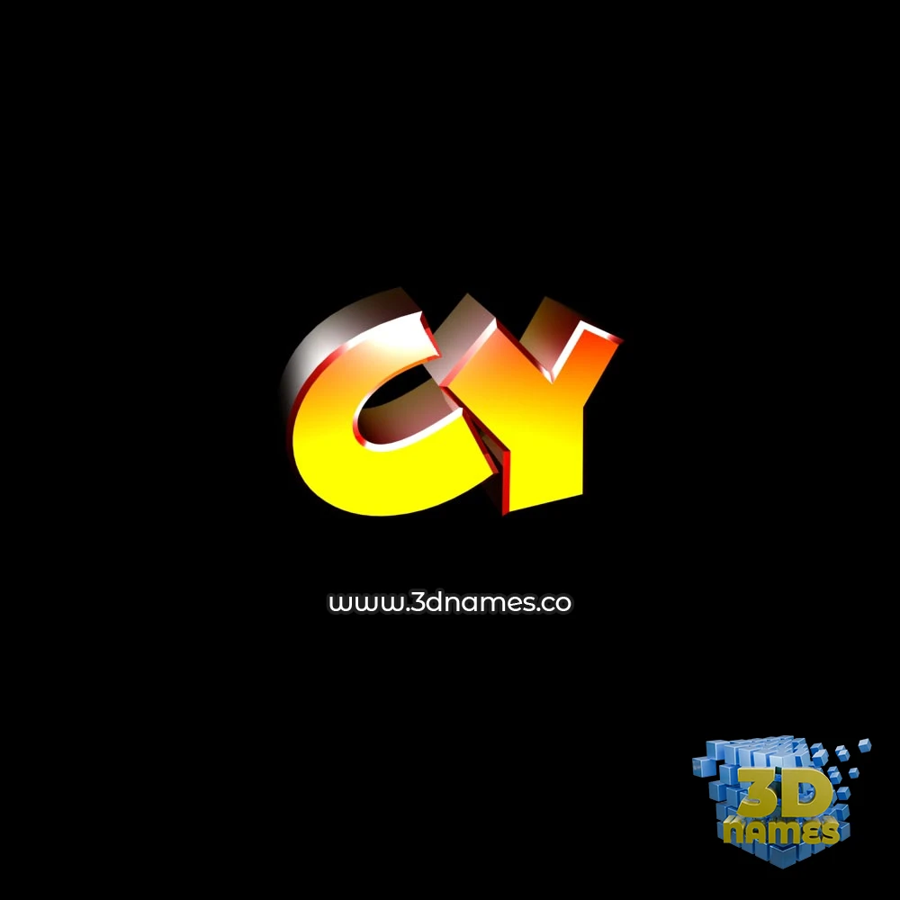 cy in Black Background style - 3D name wallpaper