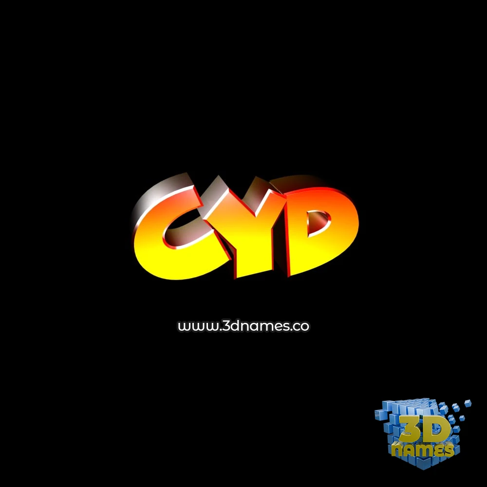 cyd in Black Background style - 3D name wallpaper