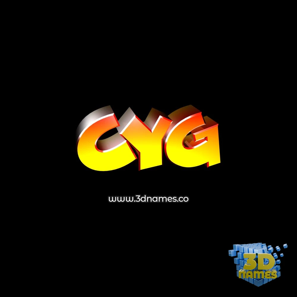 cyg in Black Background style - 3D name wallpaper