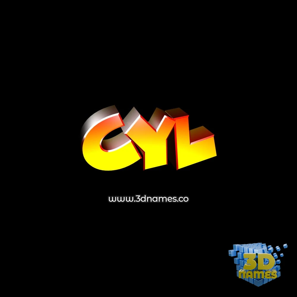 cyl in Black Background style - 3D name wallpaper