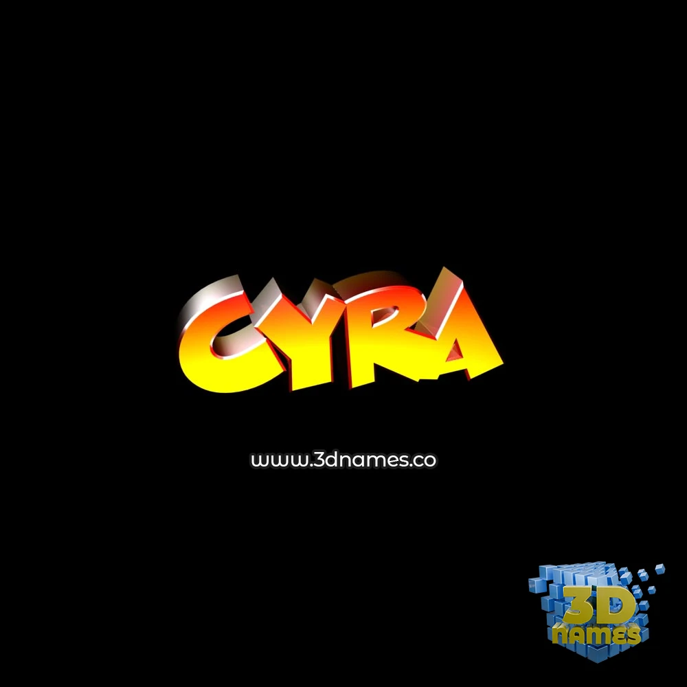 cyra in Black Background style - 3D name wallpaper