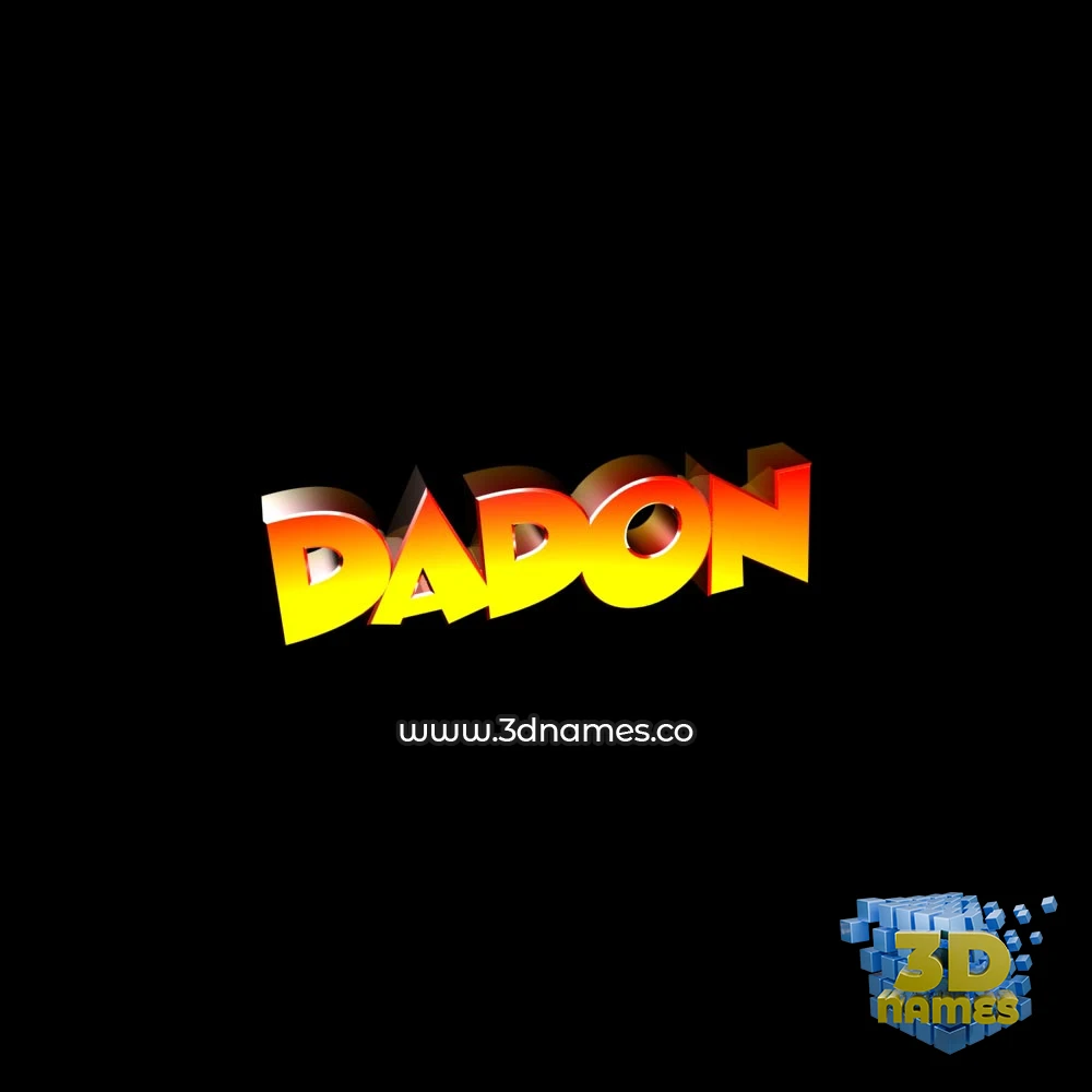dadon in Black Background style - 3D name wallpaper