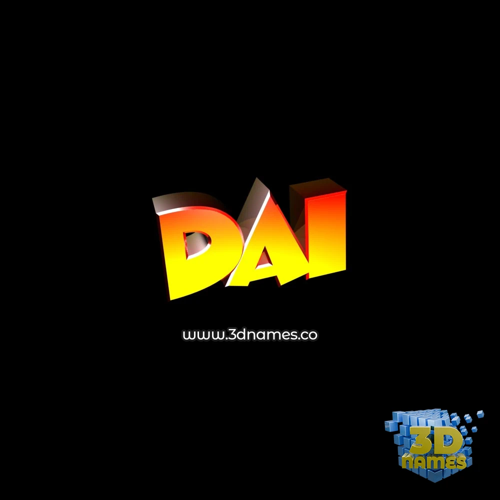 dai in Black Background style - 3D name wallpaper