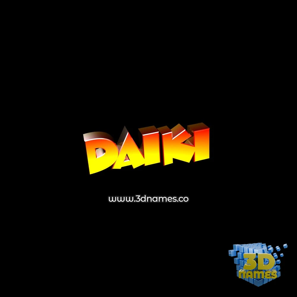 daiki in Black Background style - 3D name wallpaper