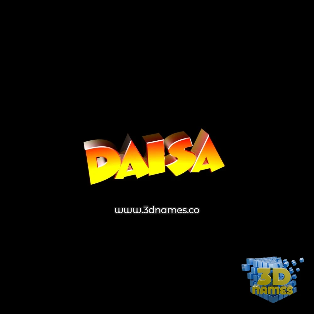 daisa in Black Background style - 3D name wallpaper