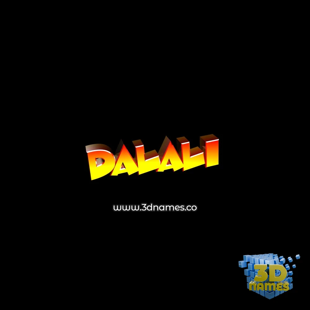 dalali in Black Background style - 3D name wallpaper